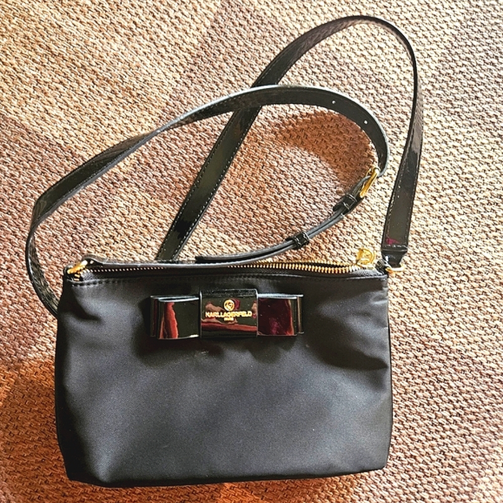 Karl Lagerfeld Black Nylon Crossbody 🐈‍⬛️✨️